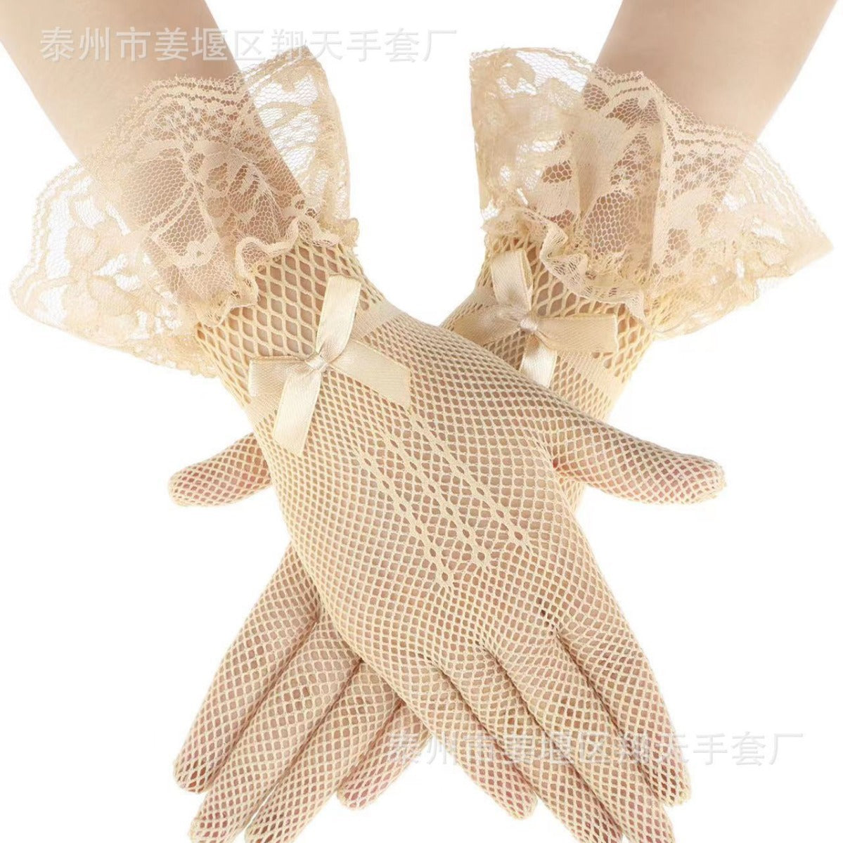 Wholesale Full-finger fishnet lace gloves